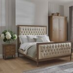 Serenity Antique French Style Upholstered Bed